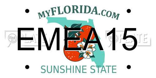 EMEA15 Florida License Plate