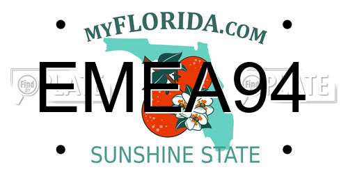 EMEA94 Florida License Plate