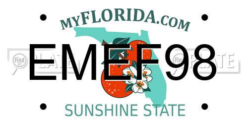 EMEF98 Florida License Plate