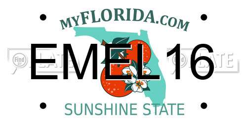 EMEL16 Florida License Plate