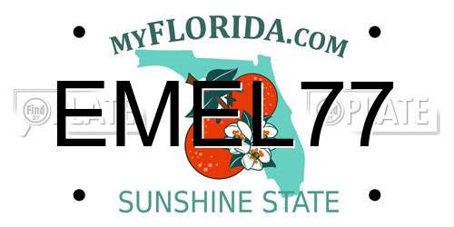 EMEL77 Florida License Plate