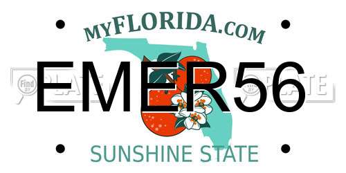 EMER56 Florida License Plate