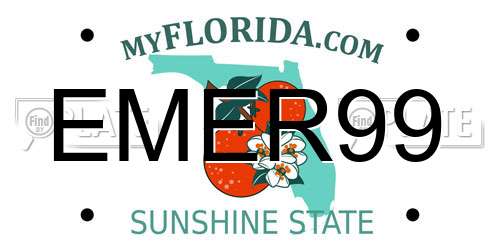 EMER99 Florida License Plate