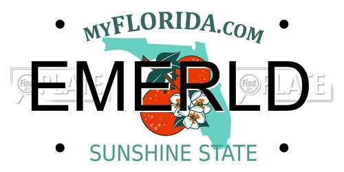 EMERLD Florida License Plate