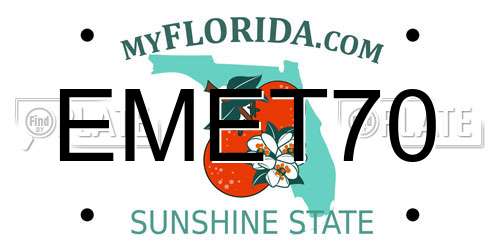 EMET70 Florida License Plate