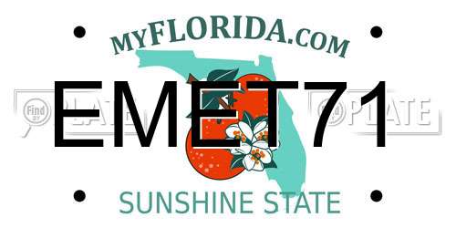 EMET71 Florida License Plate