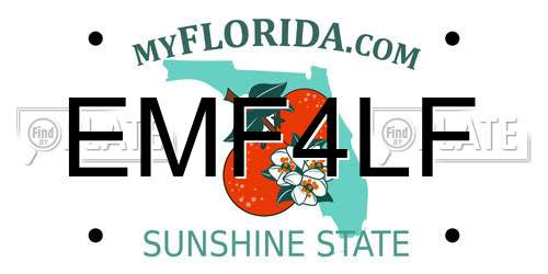 EMF4LF Florida License Plate