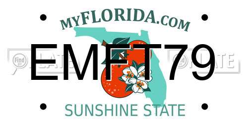 EMFT79 Florida License Plate