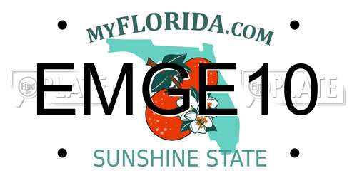 EMGE10 Florida License Plate