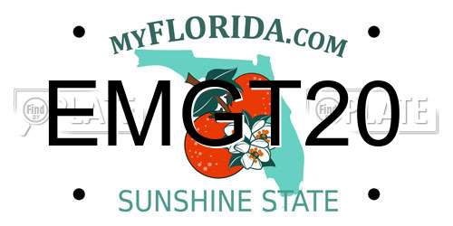 EMGT20 Florida License Plate