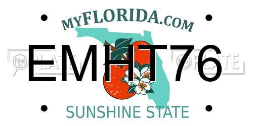 EMHT76 Florida License Plate
