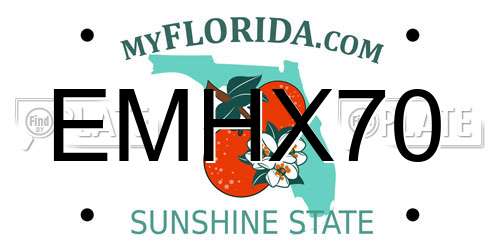 EMHX70 Florida License Plate