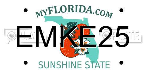 EMKE25 Florida License Plate