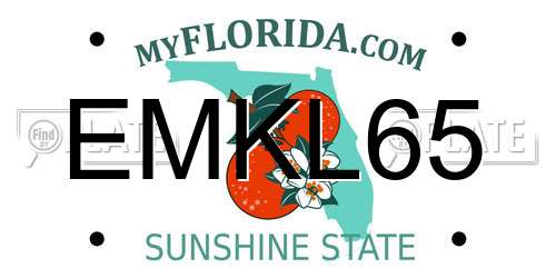 EMKL65 Florida License Plate