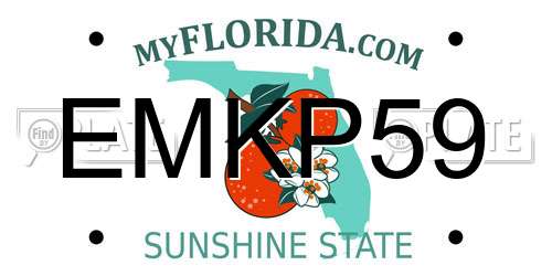 EMKP59 Florida License Plate