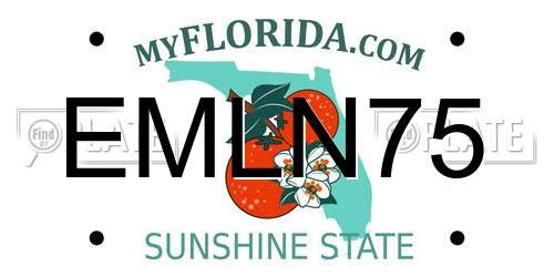 EMLN75 Florida License Plate