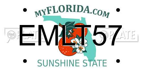 EMLT57 Florida License Plate