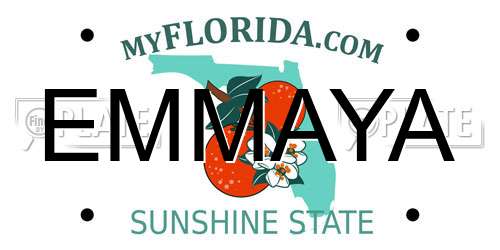 EMMAYA Florida License Plate