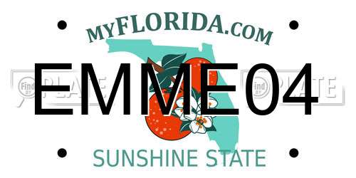 EMME04 Florida License Plate