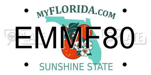 EMMF80 Florida License Plate