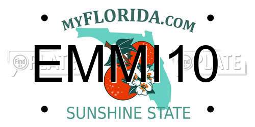 EMMI10 Florida License Plate