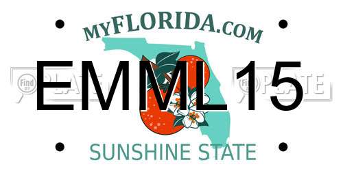 EMML15 Florida License Plate