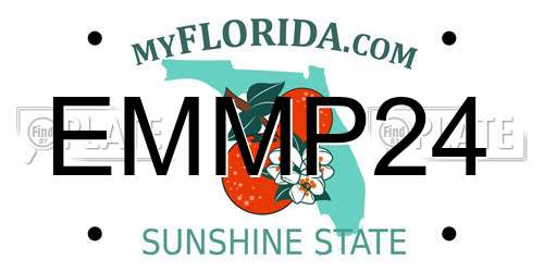 EMMP24 Florida License Plate