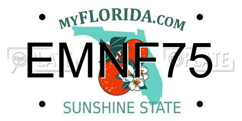 EMNF75 Florida License Plate