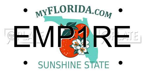 EMP1RE Florida License Plate
