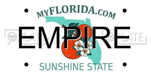 EMPIRE Florida License Plate