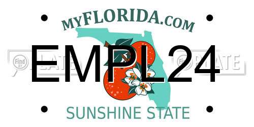 EMPL24 Florida License Plate