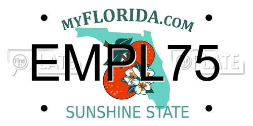 EMPL75 Florida License Plate