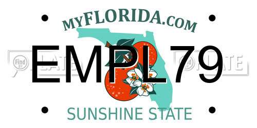 EMPL79 Florida License Plate
