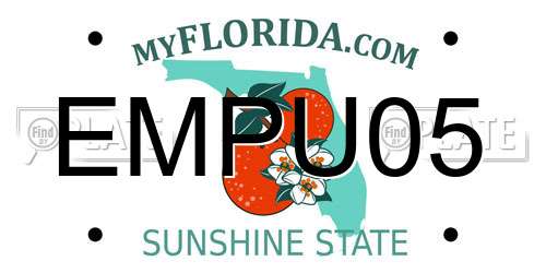 EMPU05 Florida License Plate