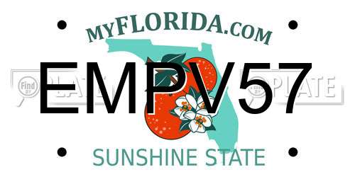 EMPV57 Florida License Plate