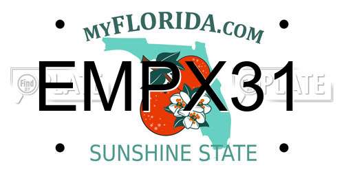 EMPX31 Florida License Plate