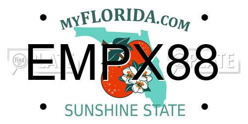 EMPX88 Florida License Plate