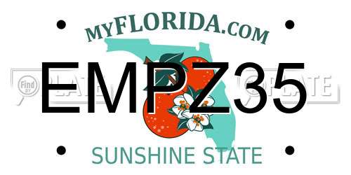EMPZ35 Florida License Plate