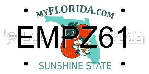 EMPZ61 Florida License Plate