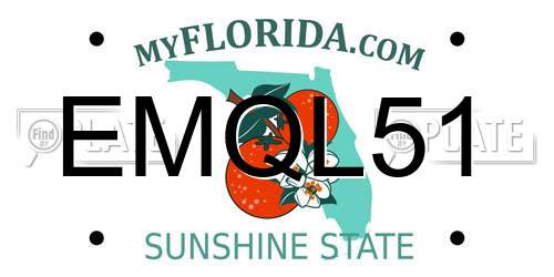 EMQL51 Florida License Plate