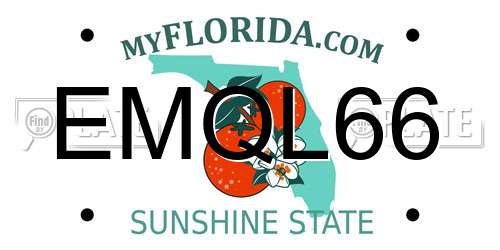 EMQL66 Florida License Plate