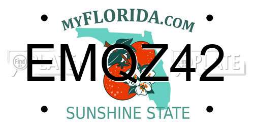 EMQZ42 Florida License Plate