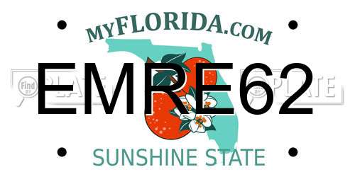 EMRE62 Florida License Plate