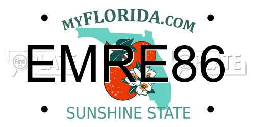 EMRE86 Florida License Plate