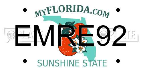 EMRE92 Florida License Plate