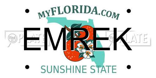 EMREK Florida License Plate