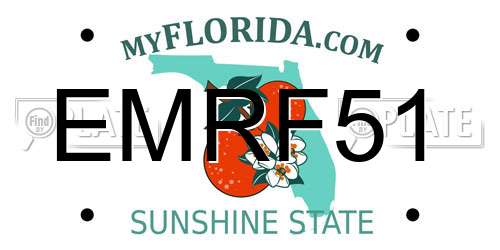 EMRF51 Florida License Plate