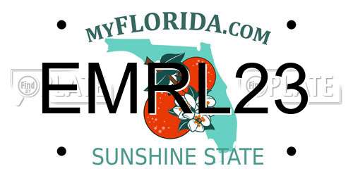 EMRL23 Florida License Plate