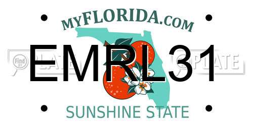EMRL31 Florida License Plate