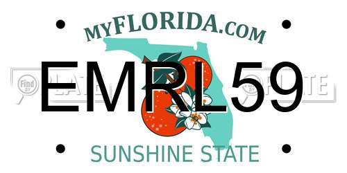 EMRL59 Florida License Plate